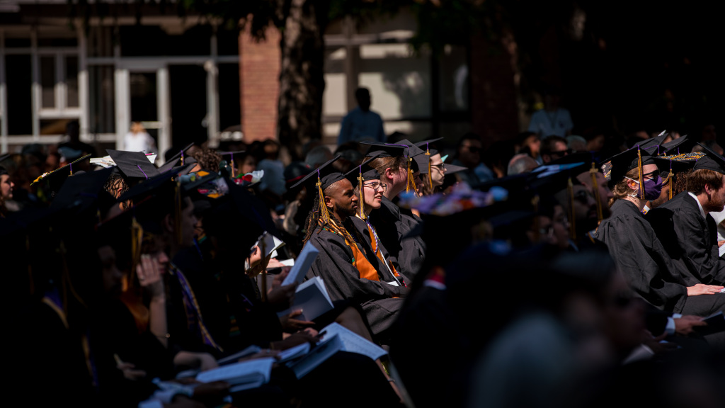 College graduates stock photo