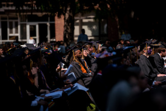 College graduates stock photo