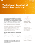 Screen shot of a report cover titled, "The Statewide Longitudinal Data System Landscape"