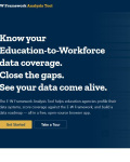 Landing page of EW Framework Analysis tool website